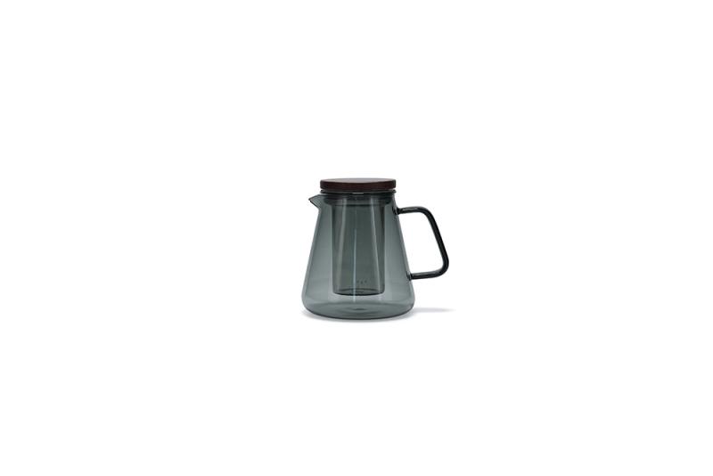 Teapot 93cl with glass filter and lid grey Luma