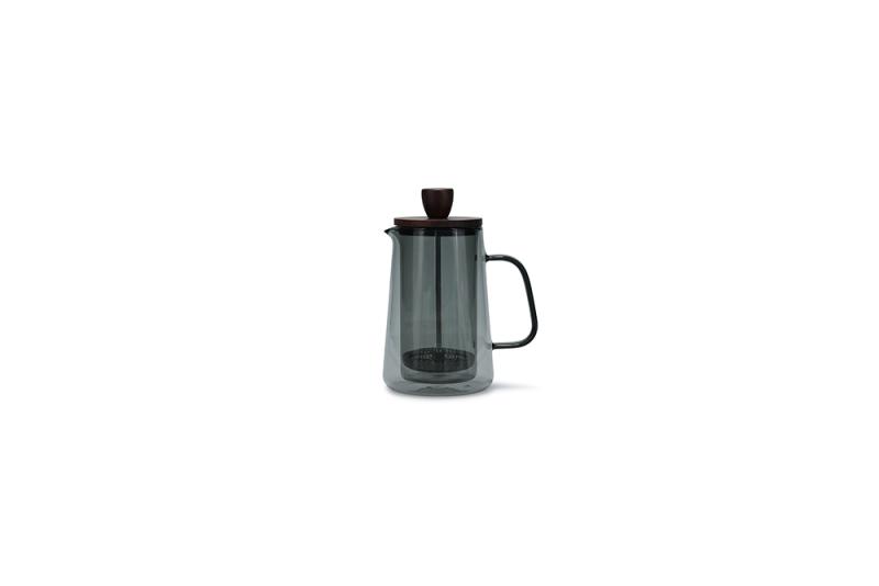Coffee pot 35cl with filter and lid grey Luma