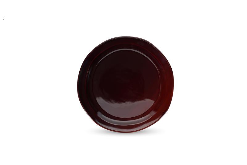 Plate 27,5cm dark maroon Manon