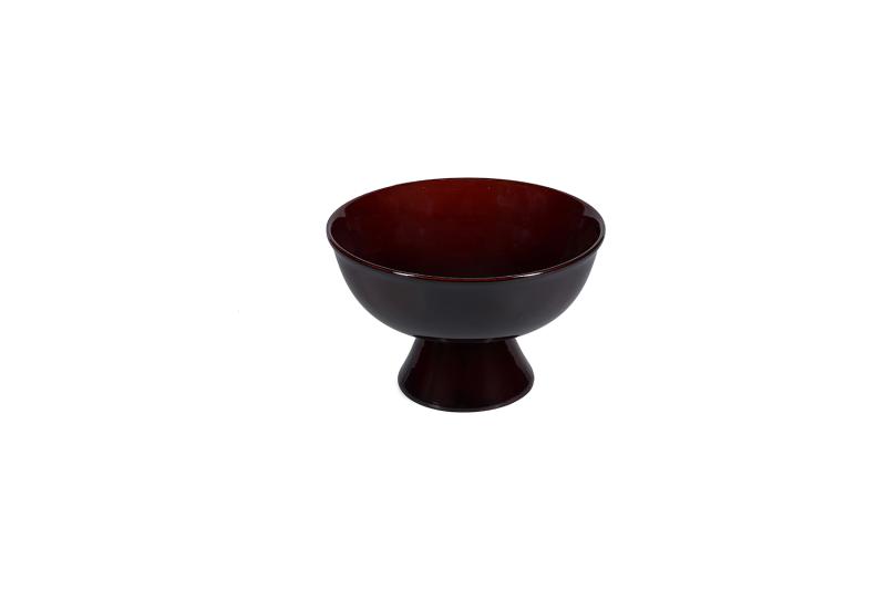 Serving dish 21xH13,5cm footed dark maroon Manon