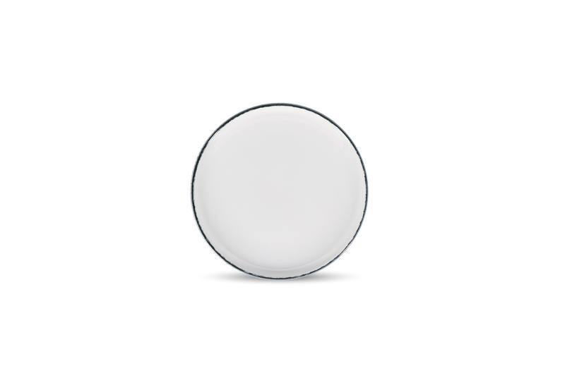 Plate 22xH2,5cm black rim Fade