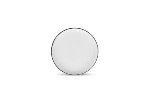 Plate 22xH2,5cm black rim Fade