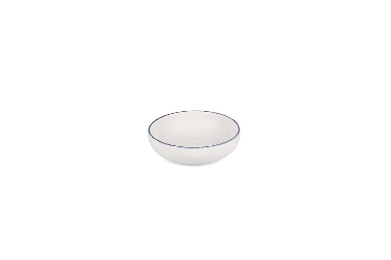 Bowl 16xH5cm black rim Fade