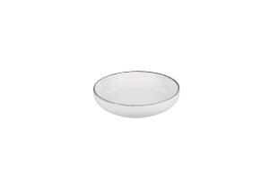 Bowl 22xH5cm black rim Fade