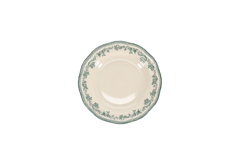 Deep plate 23/17xH4cm green Cyril