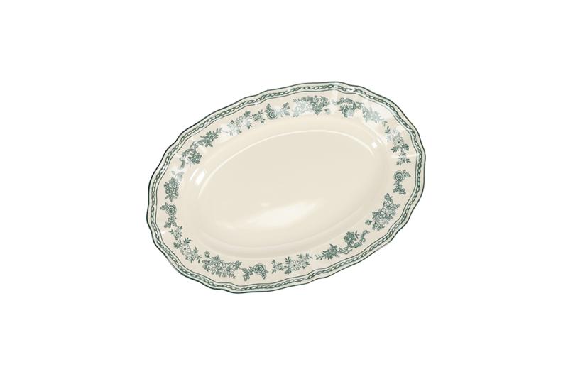 Serving dish 32,5x22,5cm oval green Cyril