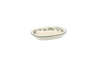Serving dish 26,5x17,5xH4,5cm oval green Cyril