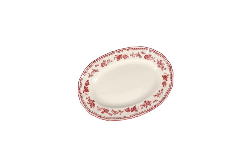 Serving dish 25,5x18cm oval burgundy Cyril