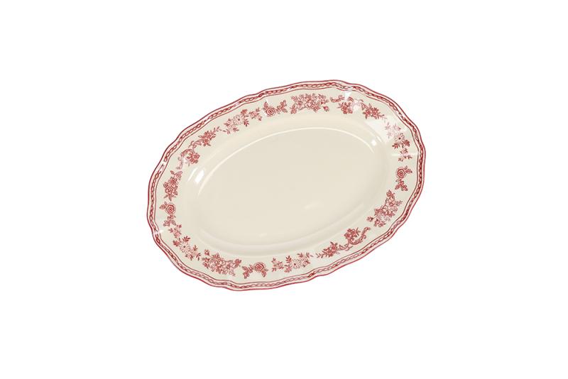 Serving dish 32,5x22,5cm oval burgundy Cyril