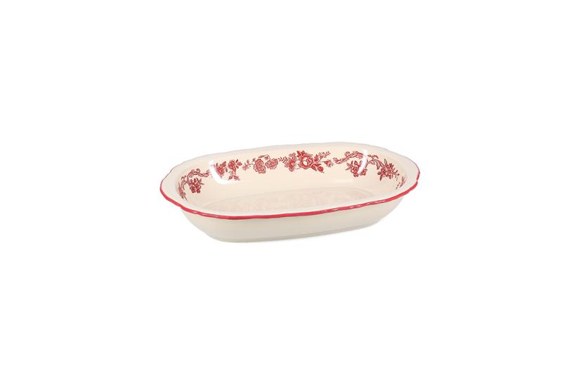 Serving dish 31,5x21xH5,5cm oval burgundy Cyril