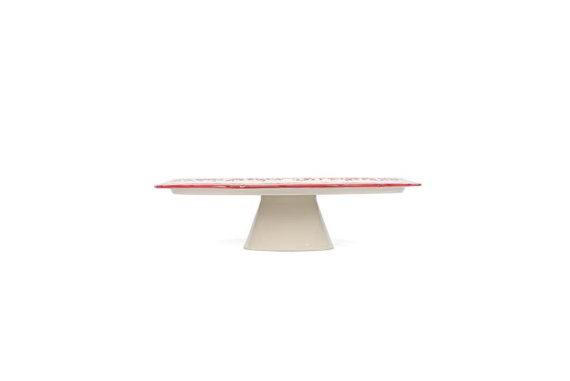Cake stand 32,5xH9cm burgundy Cyril