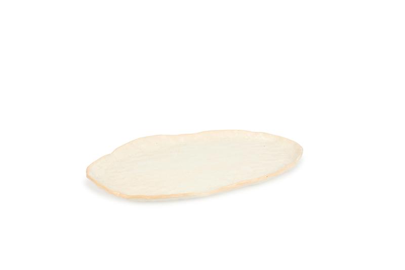 Serving dish 39x23,5xH2,5cm beige Nomad