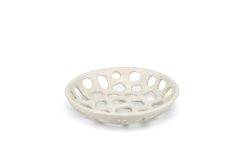 Decorative dish 32,5xH6cm beige Nomad