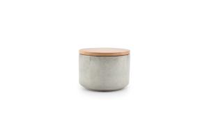 Canister 12,5xH9cm with lid grey Bake