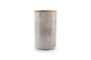 Canister 12,5xH21cm with lid grey Bake