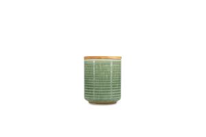 Canister 12,5xH15,5cm green Cameo