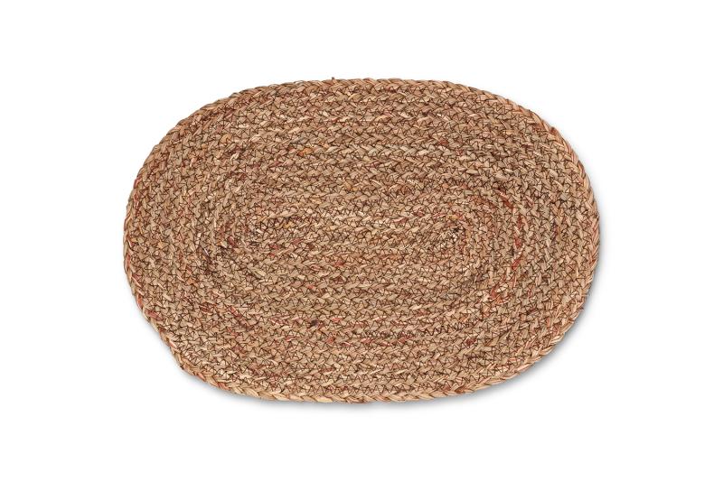 Placemat 45x30cm oval mais husk dark brown TableTop