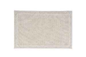 Placemat 44x29cm beige with white stitching Tabletop