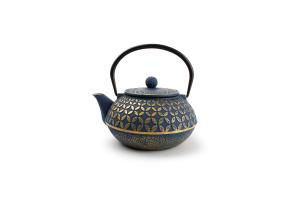 Teapot 80cl leaves gold/blue My Tea