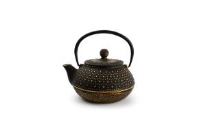 Teapot 80cl dots gold/black My Tea