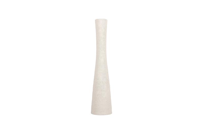 Vase 8xH29cm organic white Cone