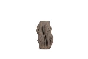 Vase 20x20xH28,5cm satin brown Vea
