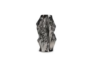 Vase 22,5x22,5xH37cm satin silver Vea