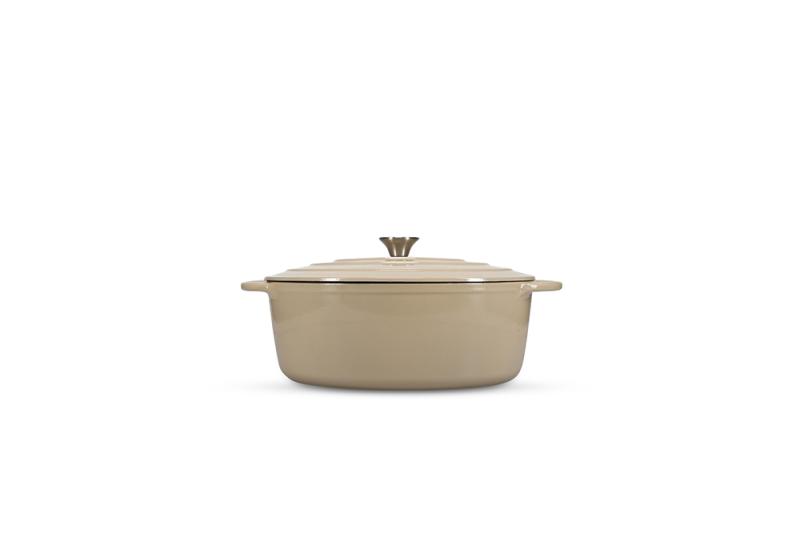 Cooking pot 41x26cm cast iron beige Ferno