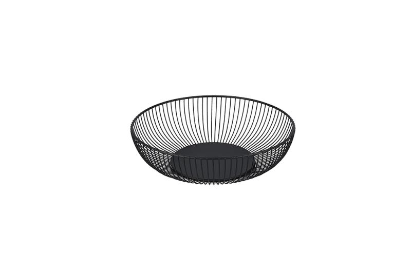 Wire basket 28,5xH8cm black Scala