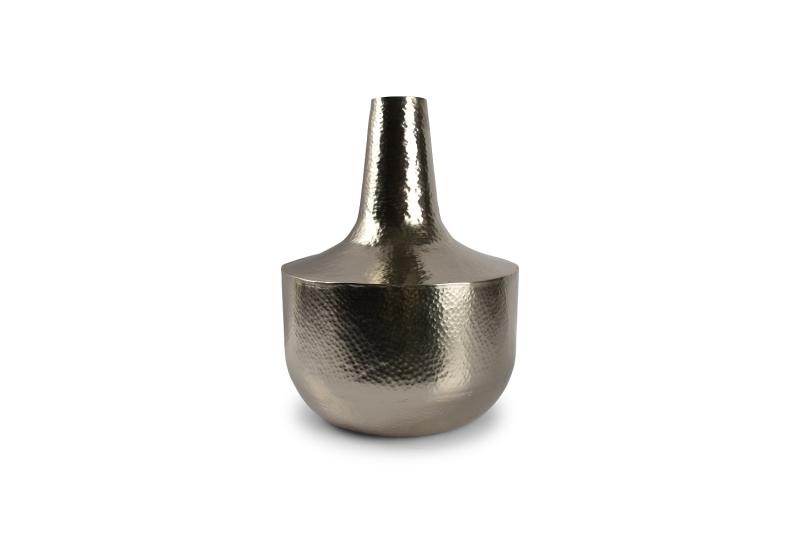 Vase 30xH38cm silver hammered Bulbo