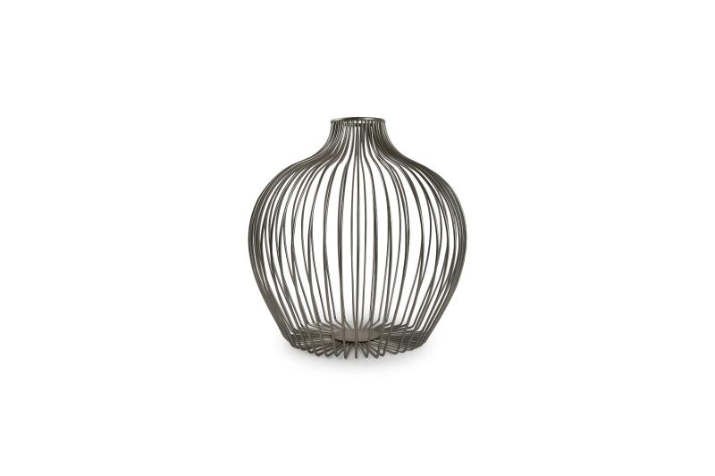 Vase 30xH30cm silver wire Bulbo