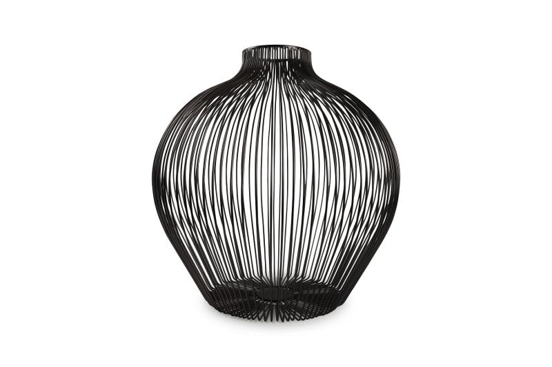 Vase 45xH45cm black wire Bulbo