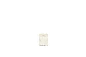 Candle holder 8x8xH8cm marble white Opus