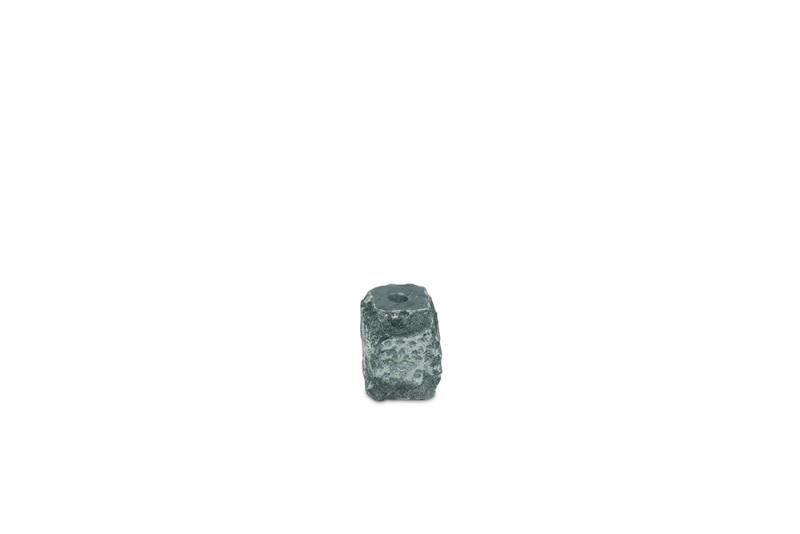 Candle holder 8x8xH13,5cm marble green Opus
