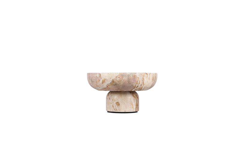 Decorative dish 20xH12cm marble beige Opus