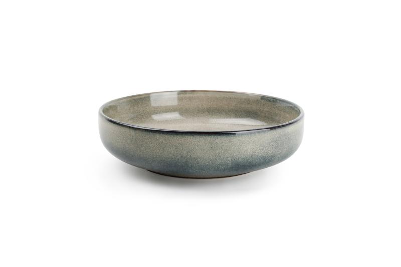 Deep plate 22xH6cm green/blue Meridian