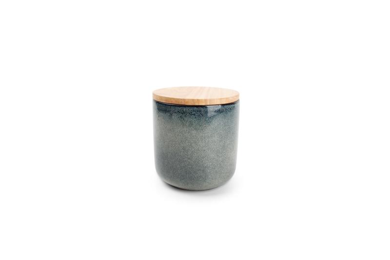 Canister 12xH12cm green/blue Meridian