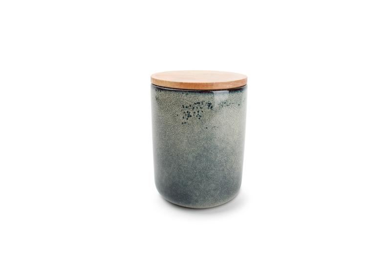 Canister 12xH15cm green/blue Meridian