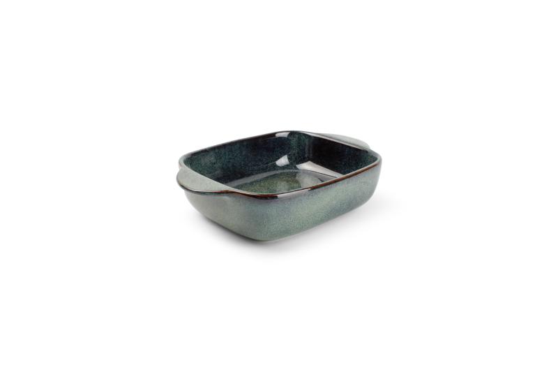 Baking dish 25/19,5x16,5xH6cm green/blue Meridian