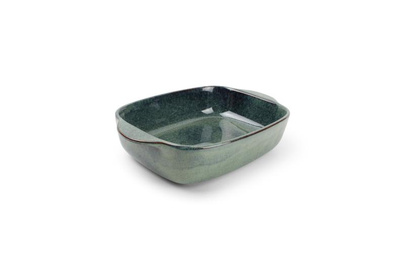 Baking dish 32/25,5x20,5xH7cm green/blue Meridian