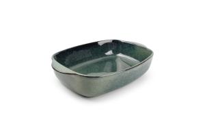 Baking dish 39/33x25,5xH8,5cm green/blue Meridian