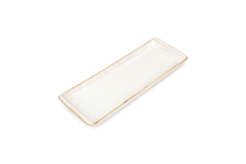 Serving dish 30,5x10,5cm white Artisan