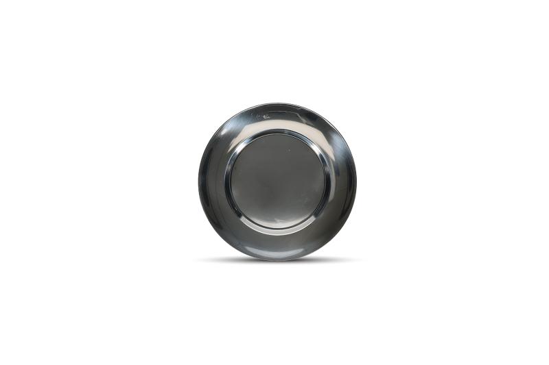Plate 20/12cm chrome Oryn