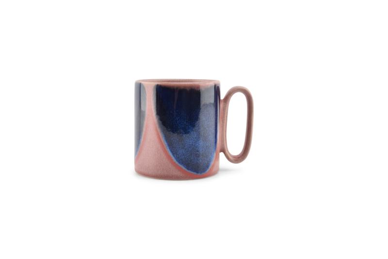 Mug 39cl pink/blue Paint