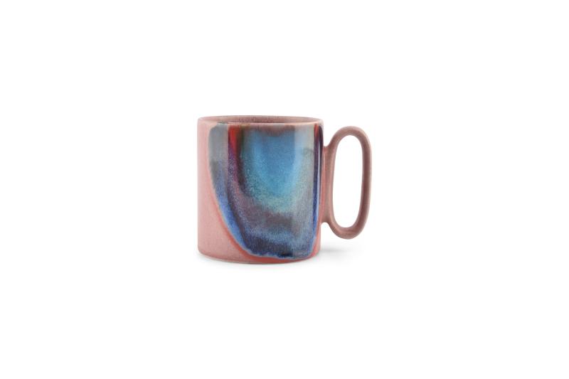 Mug 39cl pink/rainbow Paint