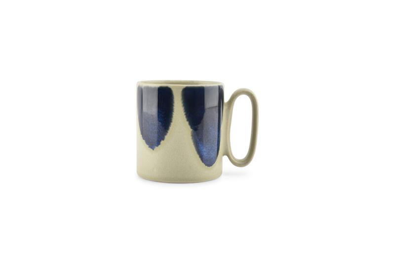 Mug 39cl green/blue Paint