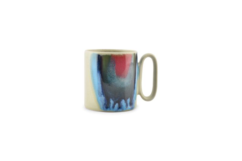 Mug 39cl green/rainbow Paint