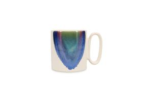 Mug 39cl beige/blue Paint