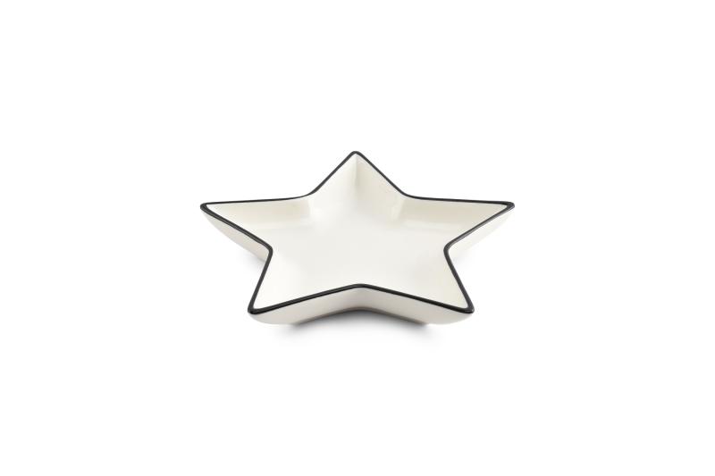 Bowl 15xH3cm star white Nero