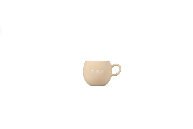 Mug 42cl "Happy!" beige Muggies